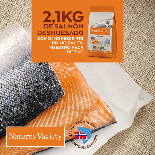 Nature's Variety Selected con salmón para gato esterilizado image number null